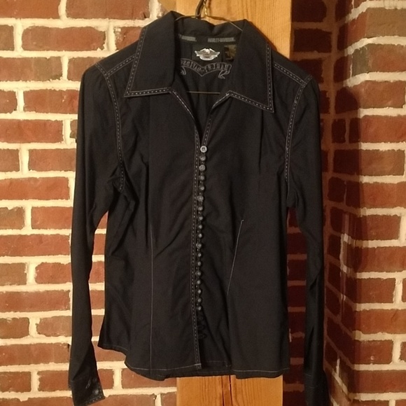Womens small Harley Davidson button down shirt - Picture 1 of 5